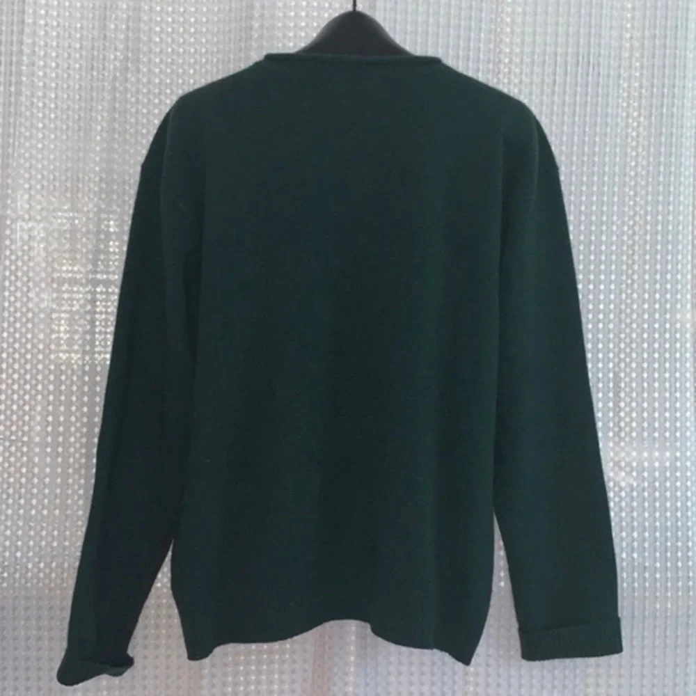 Polo by Ralph Lauren Mens Lambs Wool Sweater Sz XL Green VINTAGE.